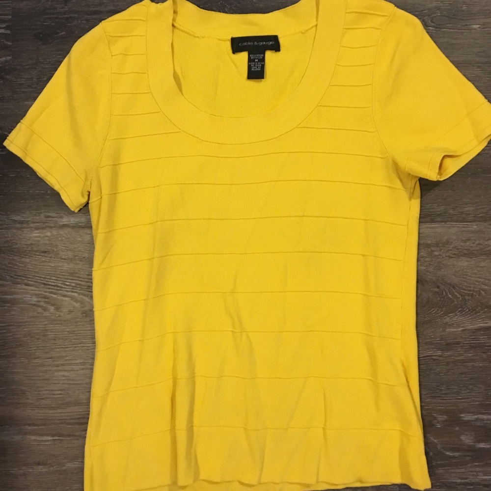Yellow Ribbed Blouse